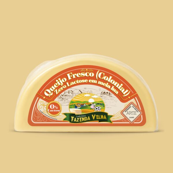 Queijo Fresco Colonial Zero Lactose - Meia Lua