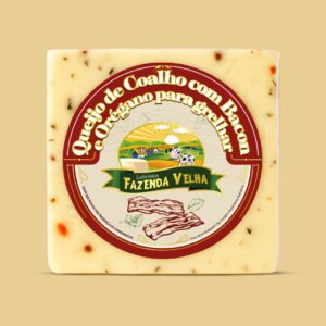 Queijo Coalho Temperado com Bacon e Orégano
